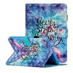 For iPad Mini 5 / 4 / 3 / 2 / 1 3D Pattern Horizontal Flip Leather Case with Card Slots & Holder & Sleep / Wake-up Function(Blue Starry Sky)