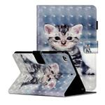 For iPad Mini 5 / 4 / 3 / 2 / 1 3D Pattern Horizontal Flip Leather Case with Card Slots & Holder & Sleep / Wake-up Function(Cat)