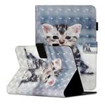 For 7 inch Universal Tablet PC 3D Pattern Horizontal Flip Leather Case with Card Slots & Holder (Cat)