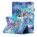 For 10 inch Universal Tablet PC 3D Pattern Horizontal Flip Leather Case with Card Slots & Holder (Blue Starry Sky)