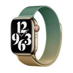 For Apple Watch Series 9 45mm Milan Gradient Loop Magnetic Buckle Watch Band(Gold Violet)