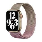 For Apple Watch Series 8 41mm Milan Gradient Loop Magnetic Buckle Watch Band(Gold Light Pink)
