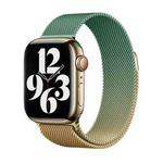For Apple Watch Series 8 45mm Milan Gradient Loop Magnetic Buckle Watch Band(Gold Violet)