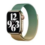 For Apple Watch Series 6 44mm Milan Gradient Loop Magnetic Buckle Watch Band(Gold Violet)