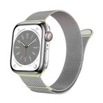 For Apple Watch Series 7 41mm Two Color Milanese Loop Magnetic Watch Band(Starlight Green)