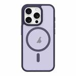 For iPhone 13 Pro Metal Button Skin Feel Matte MagSafe Shockproof Phone Case(Purple)