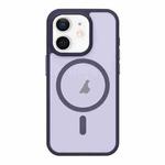 For iPhone 11 Metal Button Skin Feel Matte MagSafe Shockproof Phone Case(Purple)
