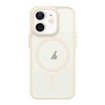 For iPhone 11 Metal Button Skin Feel Matte MagSafe Shockproof Phone Case(White)