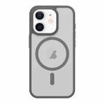 For iPhone 11 Metal Button Skin Feel Matte MagSafe Shockproof Phone Case(Grey)