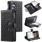 For Samsung Galaxy S23 FE 5G Glitter Lattice Zipper Wallet Leather Phone Case(Black)