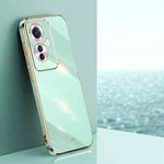 For OPPO Reno11 F XINLI Straight Edge 6D Electroplate TPU Phone Case(Mint Green)