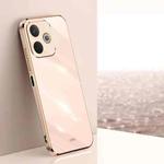 For OPPO A5 Pro 5G Global XINLI Straight Edge 6D Electroplate TPU Phone Case(Pink)
