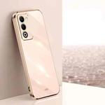 For OPPO A5 4G / A5 5G Global XINLI Straight Edge 6D Electroplate TPU Phone Case(Pink)