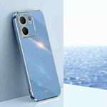 For OPPO A5X 5G Global XINLI Straight Edge 6D Electroplate TPU Phone Case(Celestial Blue)