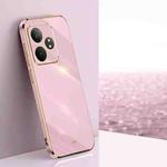 For Realme GT Neo6 XINLI Straight 6D Plating Gold Edge TPU Phone Case(Cherry Purple)