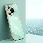 For Huawei Pura 70 Pro / Pura 70 Pro+ XINLI Straight Edge 6D Electroplate TPU Phone Case(Mint Green)