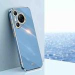 For Huawei P70 Pro XINLI Straight 6D Plating Gold Edge TPU Phone Case(Celestial Blue)