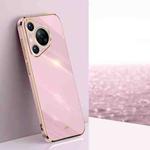 For Huawei Pura 70 Pro / Pura 70 Pro+ XINLI Straight Edge 6D Electroplate TPU Phone Case(Cherry Purple)