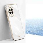 For Huawei Nova 13 Pro XINLI Straight 6D Plating Gold Edge TPU Phone Case(White)