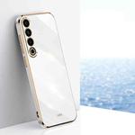 For Meizu 20 Pro 5G XINLI Straight 6D Plating Gold Edge TPU Phone Case(White)