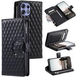 For Motorola Edge 50 Pro Glitter Lattice Zipper Wallet Leather Phone Case(Black)