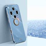 For OPPO Find X8 Ultra XINLI Straight Edge 6D Electroplate TPU Phone Case with Ring Holder(Celestial Blue)