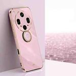 For OPPO Find X8 Ultra XINLI Straight Edge 6D Electroplate TPU Phone Case with Ring Holder(Cherry Purple)