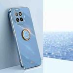 For Xiaomi Civi 4 Pro XINLI Straight Edge 6D Electroplate TPU Phone Case with Ring Holder(Celestial Blue)