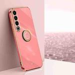 For Meizu 20 Pro 5G XINLI Straight 6D Plating Gold Edge TPU Shockproof Case with Ring Holder(Hawthorn Red)