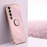 For Meizu 20 Pro 5G XINLI Straight 6D Plating Gold Edge TPU Shockproof Case with Ring Holder(Cherry Purple)