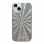For iPhone 15 Fireworks Pattern Double-layer Acrylic+TPU Shockproof Phone Case(Silver)