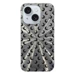 For iPhone 13 Fireworks Moon Pattern Double-layer Acrylic+TPU Shockproof Phone Case(Moon)