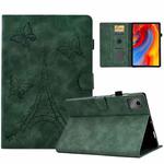 For Lenovo Tab M11 / Xiaoxin Pad 11 2024 Tower Embossed Leather Smart Tablet Case(Green)
