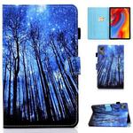 For Lenovo Tab M11 / Xiaoxin Pad 11 2024 Colored Drawing Stitching Smart Leather Tablet Case(Forest)