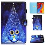 For Lenovo Tab M11 / Xiaoxin Pad 11 2024 Colored Drawing Stitching Smart Leather Tablet Case(Night Sky Owl)
