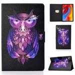 For Lenovo Tab M11 / Xiaoxin Pad 11 2024 Electric Pressed Colored Drawing Smart Leather Tablet Case(Owl)