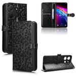 For TCL 503 Honeycomb Dot Texture Leather Phone Case(Black)