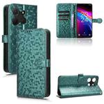 For TCL 503 Honeycomb Dot Texture Leather Phone Case(Green)