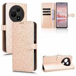 For TCL 60 NxtPaper Honeycomb Dot Texture Leather Phone Case(Gold)