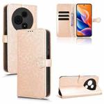 For TCL 605 Honeycomb Dot Texture Leather Phone Case(Gold)