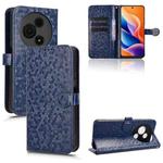 For TCL 605 Honeycomb Dot Texture Leather Phone Case(Blue)