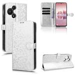 For TCL 60 SE NxtPaper 5G Honeycomb Dot Texture Leather Phone Case(Silver)