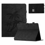For 8 inch Universal Coconut Tree Embossed Leather Tablet Case(Black)