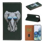 For Huawei Y5p Pure Color Painting Horizontal Flip Leather Case with Card Slot & Holder(Elephant)