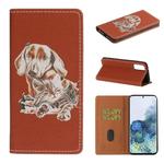 For Huawei Y5p Pure Color Painting Horizontal Flip Leather Case with Card Slot & Holder(Dog)