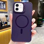For iPhone 12 Magsafe All-inclusive TPU Phone Case(Dark Purple)