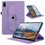 For Honor Pad X8a Tree Life Embossed Rotation Leather Tablet Case(Purple)