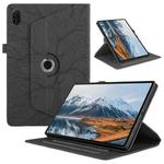 For Honor Pad X8a Tree Life Embossed Rotation Leather Tablet Case(Black)