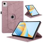 For Honor Pad X9a / X9 Pro Tree Life Embossed Rotation Leather Tablet Case(Rose Gold)