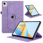 For Honor Pad X9a / X9 Pro Tree Life Embossed Rotation Leather Tablet Case(Purple)